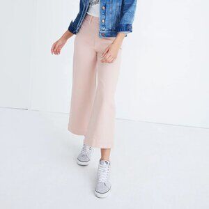 Emmett Wide-Leg Crop Pants in Pink Oyster